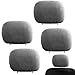 Yupbizauto Universal Headrest Covers for Cars & Trucks – Set of 4 Solid Grey Polyester Covers with Foam Backing for DVD & TV Monitors for Most Vehicles – Durable & Stylish Protection
