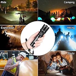 KEPEAK Flashlight High Lumens Rechargeable, 10000