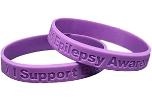 Jeirles Wholesale 25 Purple I Support Epilepsy Awareness Bracelets 100% Medical Grade Silicone - Latex and Toxin Free - 25 Bracelets - Show Your Support For Epilepsy Awareness