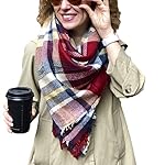 Women's Plaid Scarf, Cozy Winter Wrap Oversized Large Thick Shaw Women's Plaid Scarf, Cozy Winter Wrap Oversized Large Thick Shaw