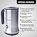 Mixpresso Electric Milk Frother Automatic Milk Steamer | Make Hot & Cold Frothed Milk | For Coffee & Cappuccino | Stainless Still Foam Maker