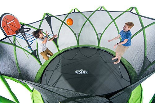 Spark Trampoline Add-On Accessories - Swing Set, Climbing Bar, Web Swing, Roof, Ladder, Basketball Hoop, or Anchor Set (Basketball Hoop)