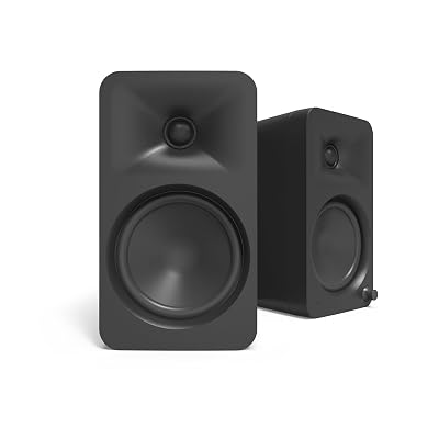 Kanto ORA4 140W Powered Reference Speakers with Bluetooth 5.0 and USB-C Input | 4” Woofers with Deep Bass Extension | Bi-Amplified | 80 Hz Automatic Crossover | Reference Quality Sound | Pair | Black