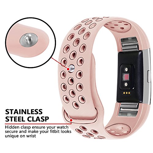 image for iGK Silicone Replacement Bands Compatible for Fitbit Charge 2, Adjusta