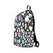 Unique Debora Custom Outdoor Shoulders Bag Fabric Backpack Multipurpose Daypacks for Adult with Design Seamless Pattern With Unicorns Donuts Rainbow