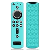 Remote Case/Cover for Fire TV Stick 4K,Protective Silicone Holder Lightweight[Anti Slip]ShockProof for Fire TV Cube/Fire TV(3rd Gen)Compatible with All-New 2nd Gen Alexa Voice Remote Control-Turquoise