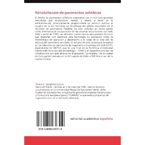 Rehabilitación de pavimentos asfálticos: Tecnología de reciclado en frío "In Situ" con espuma de asfalto (Spanish Edition)