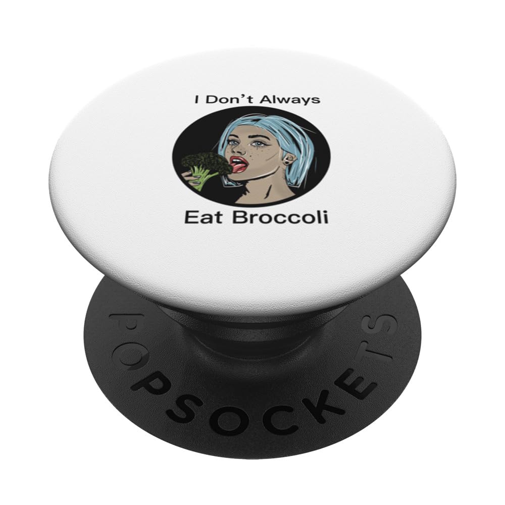 Sarcastic Broccoli Lover Designs Women Vegetarian Retro PopSockets Swappable PopGrip