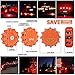 Promondi LED Road Flares Emergency Lights - Roadside Warning Car Safety Flare Kit for Vehicles & Marine Boat | Rescue Beacon Disc Pack with Discs & Window Hammer Seatbelt Cutter & Gloves & Bag