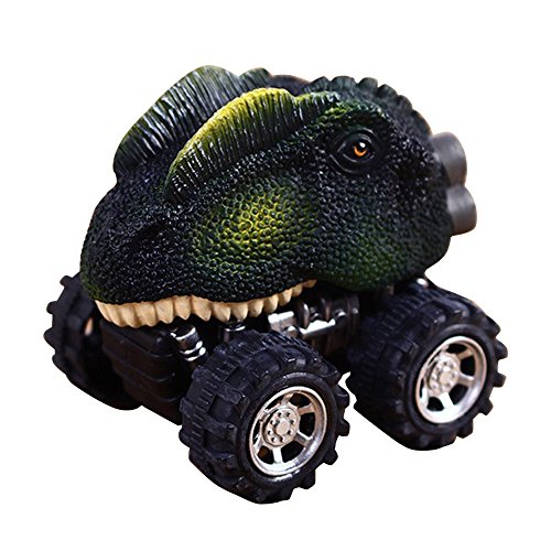 image for Wffo Pull Back Dinosaur Cars, Dinosaur Model Mini Toy Car Creative Gif