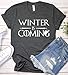 Winter Is Coming T-Shirt, GOT Thrones Shirt TV Shov Game Tshirt Long Sleeve, Short Sleeve, V-Neck, Sweatshirt, Hoodie