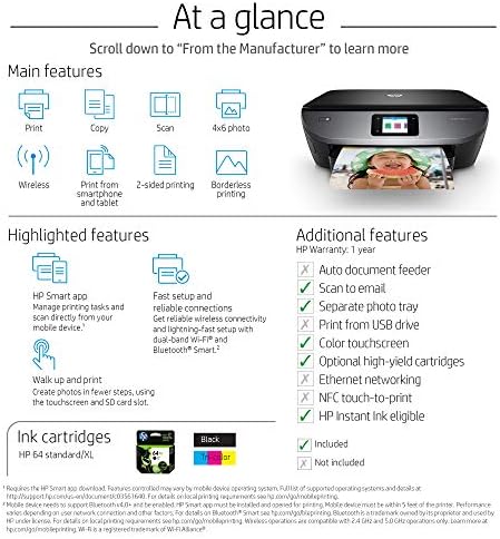 hp envy photo 7155 all in one photo printer with wireless printing