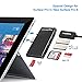 Rocketek Memory Card Reader & USB 3.0 Surface Pro Port Expansion Hub Adapter - USB to 4K HDMI, SD/Micro SD Card Slots, 2 USB 3.0 Ports for Microsoft Surface Pro 5 / New Surface Pro 6