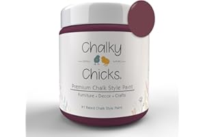 Chalky Chicks Premium Chalk Style Paint for Furniture, Home Decor & DIY Crafts – Logan Berry (Plum) – Eco Friendly – No Sanding, No Primer Needed – Multi Surface Paint – 4 oz – Made in the USA