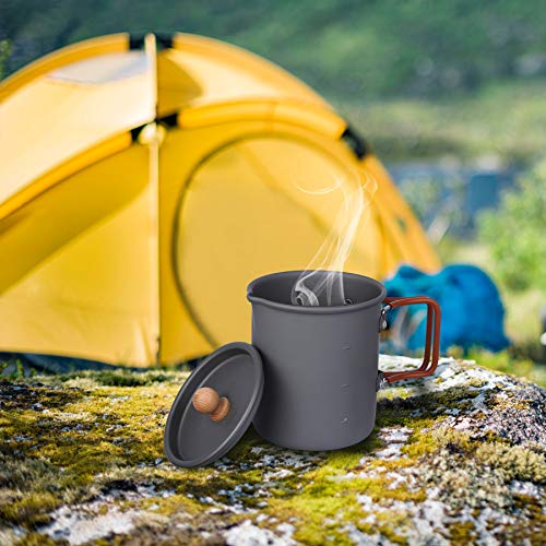 REDCAMP 600ml Aluminium Camping Cup Coffee Pot with Foldable Handle