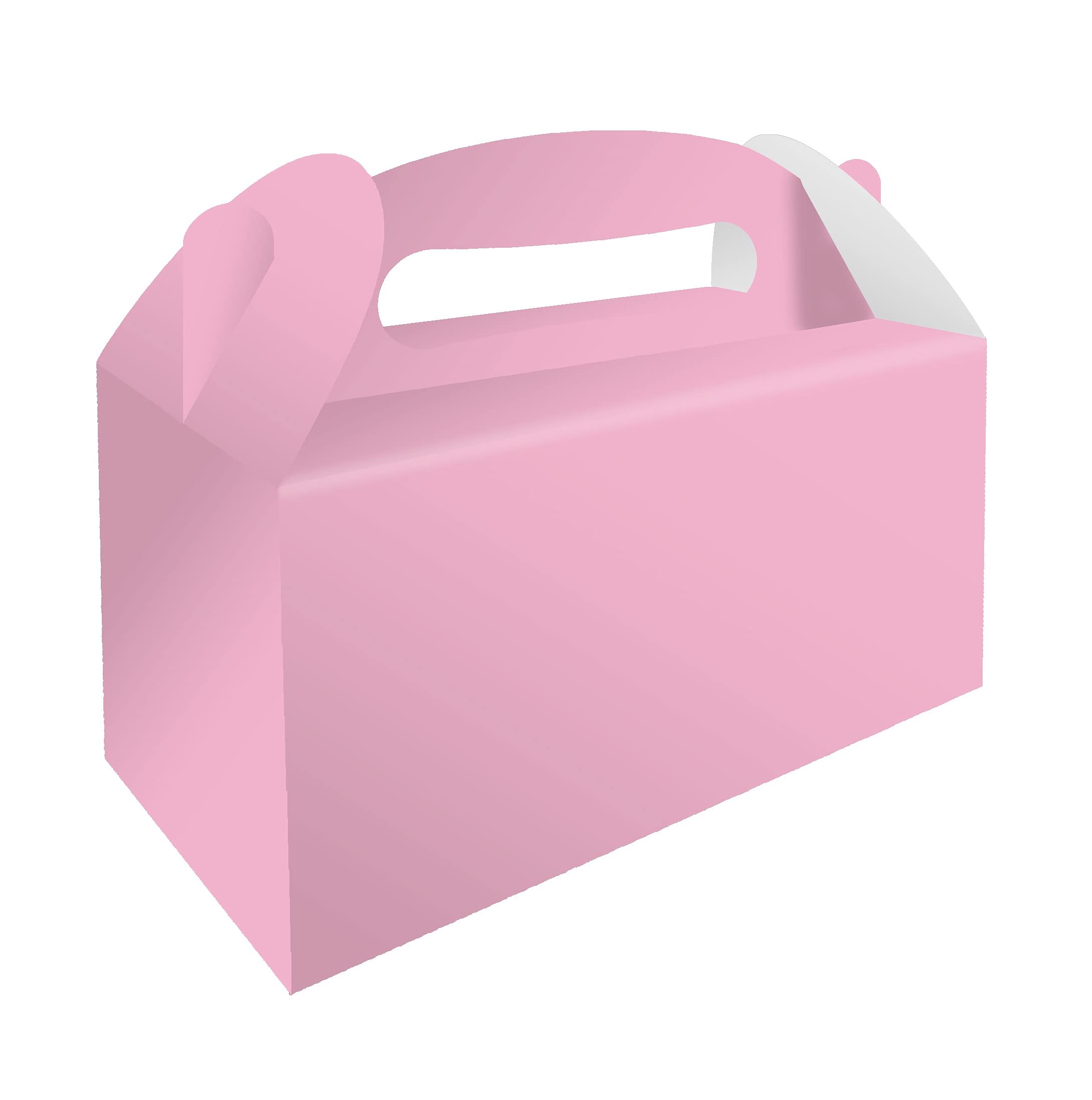 Henbrandt 12 x Baby Pink Large Party Box for Baby Shower Birthday Wedding Hen Night Pink Gift Box for Party Favours Goodies and Treats Empty Cardboard Picnic Boxes for Food