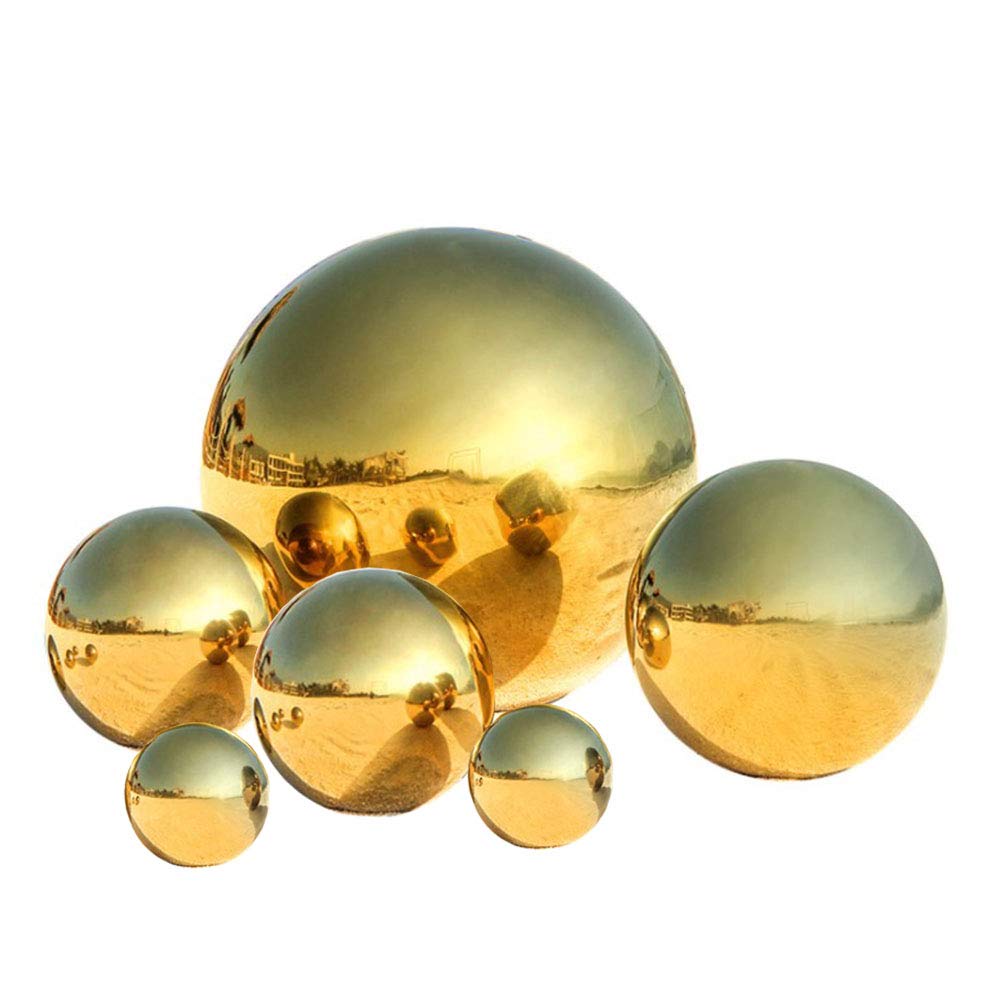 zosenda Stainless Steel Gazing Ball, 6 Pcs 50-150 mm Mirror Polished Hollow Ball Reflective Garden Sphere, Pre-Drilled Gazing Globe for Home Garden Ornament Decorations