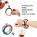 BOKIN Bracelet Bangle Flask 304 Stainless Steel Wine/Alcohol Wrist Flasket with Handmade Rhinestone Lid, Funnel in Gift Box For Women Girls Dance Birthday Party Club Bar 3.5oz (Holographic)