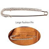 TQS Clothes Pins - Unique Punk Chic Style Brooch Pin - Rose Golden with Crystals for Women