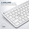 iClever-Wireless-Keyboard-Rechargeable-Wireless-Keyboard-Ergonomic-Full-Size-Design-with-Number-Pad-24G-Stable-Connection-Slim-White-Keyboard-for-Windows-Mac-OS-Computer iClever 2.4G Wireless Keyboard - Rechargeable Wireless Keyboard Full Size Design with Number Pad, 2.4G Stable Connection…