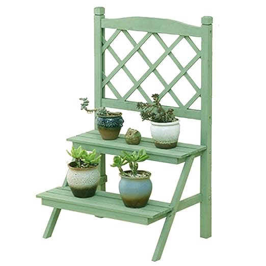 NANFENG 2 Tier Flower Stand, Madera Estantería Multiusos Utilidad ...