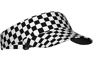 Classic Tartan Print Visor Cap Plaid Sun Hat for Women Men for Sport Beach Golf Running Hiking Adjustable Cap