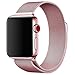 Watch Band 38mm, KYISGOS Strong Magnetic Milanese Loop Stainless Steel Replacement iWatch Strap for Watch Series 3 2 1 Nike+ Sport and Edition, Rose Gold