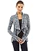 PattyBoutik Women's Marled Wrap Zip Up Drape Cardigan