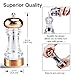 Mr. Rudolf Original Stainless Steel Salt and Pepper Grinder Set With Stand - Tall Salt and Pepper Shakers with Adjustable Coarseness - Salt Grinders and Pepper Mill Shaker Set
