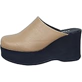 epdavin Women's Closed Toe Platform High Heel Slip On Backless Clogs Slides Mules Shoes