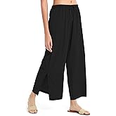 BVVU Womens Wide Leg Yoga Pants Lightweight Travel Pants Quick Dry Lounge Sweatpants Beach Swim Cover Up UPF 50+