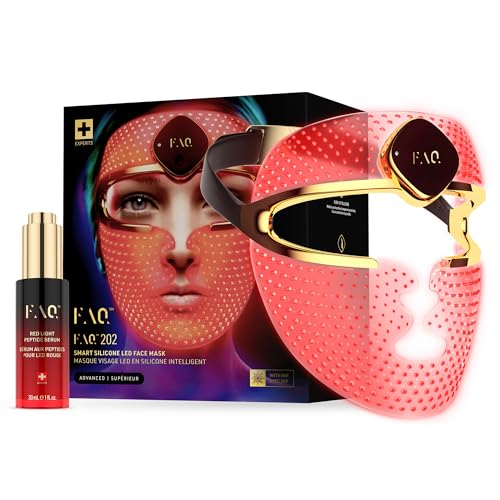 FAQ 202 Máscara Facial + Sérum Hidratante – Máscara inalámbrica de 8 modos con 600 puntos de luz – Set de cuidado facial portátil