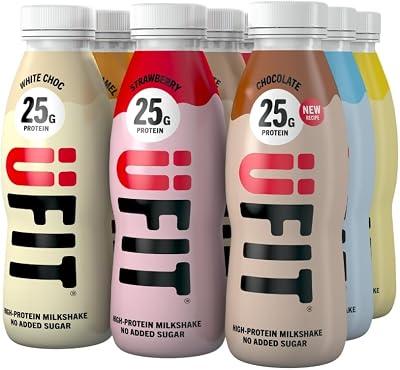 UFIT 25g Protein Shake Variety Pack 9 x 330 ml High Protein Fat Free