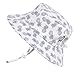 JAN & JUL Unisex Packable Toddler Sun Protection Hat 50 UPF, Adjustable, Stay-on Tie (M: 6-24m, Bucket Hat: White Pineapple)