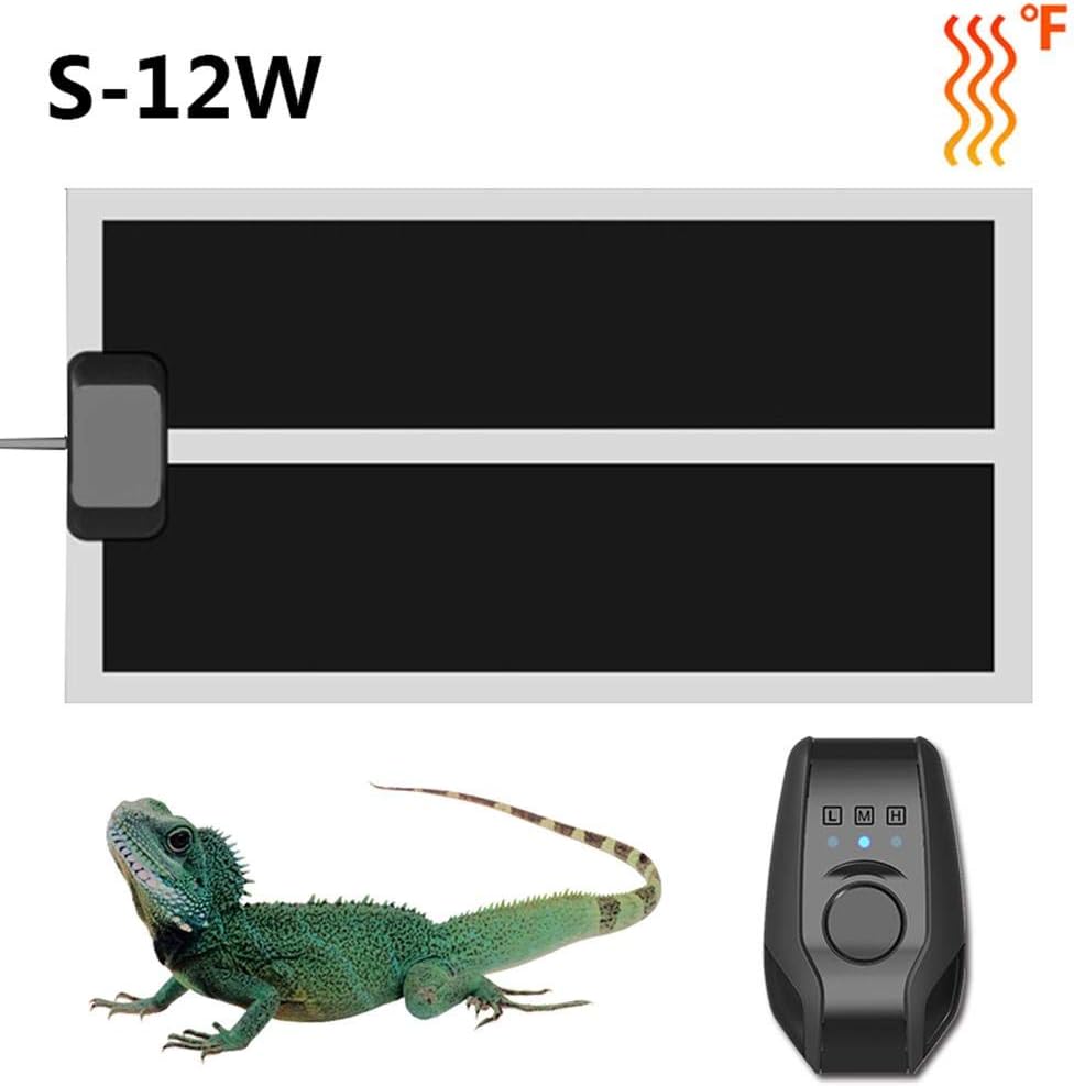 Reptile Heating Pad, 12W / 24W / 38W Reptile Heat Mat with Adjustable Three-Level Temperatures Control, Perfect for Turtle, Snakes, Lizard, Gecko, Spider