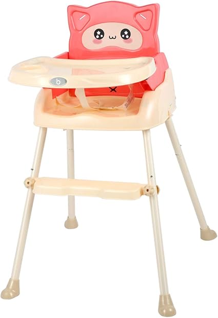Amazon h ベビーチェア ハイチェア キッズチェア 赤ちゃん いす 子供 イス お食事 こども 椅子 おりたたみ テーブル ガード付き 7ヶ月から3歳 コーラルピンク ハイチェア ベビー マタニティ 通販