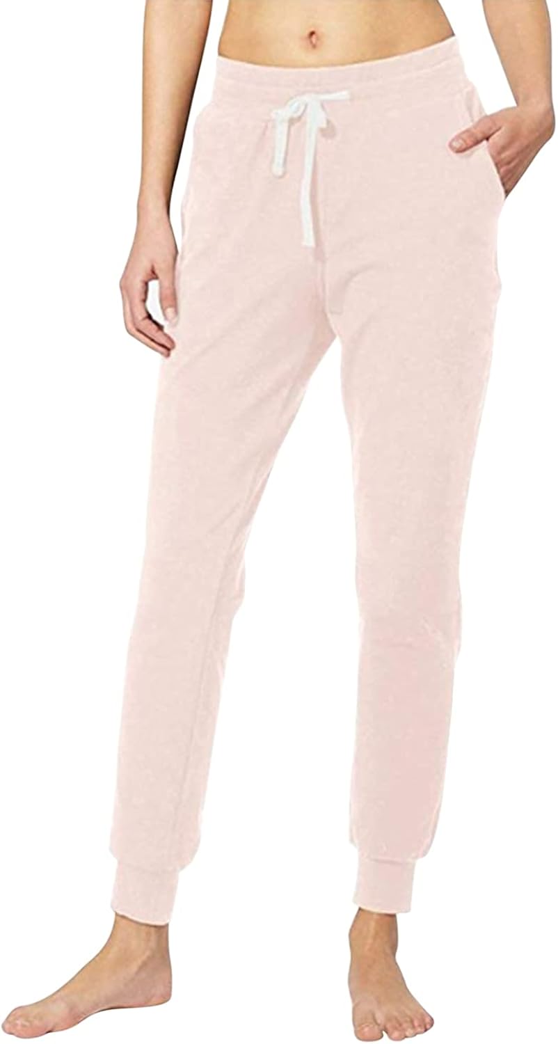 Pantaloni Morbidi Con Elastico In Vita Womens coulisse elastico in vita casual pantaloni della tuta tinta