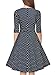 Miusol Women V Neck Retro 1920 Polka Dot Half Sleeve Vintage Swing Dress / blue / Large