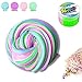Sisland Rainbow Fluffy Slime Floam Jumbo Colorful Slime, Stress Relief Putty Toy for Kids Boys and Girls, Non-Sticky Stretchy Scented 7 OZ