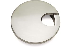 5 Pack - Cosmas 50203SN Satin Nickel 2-1/2" Two Piece Zinc (Metal) Desk Grommet - 3" Overall Diameter