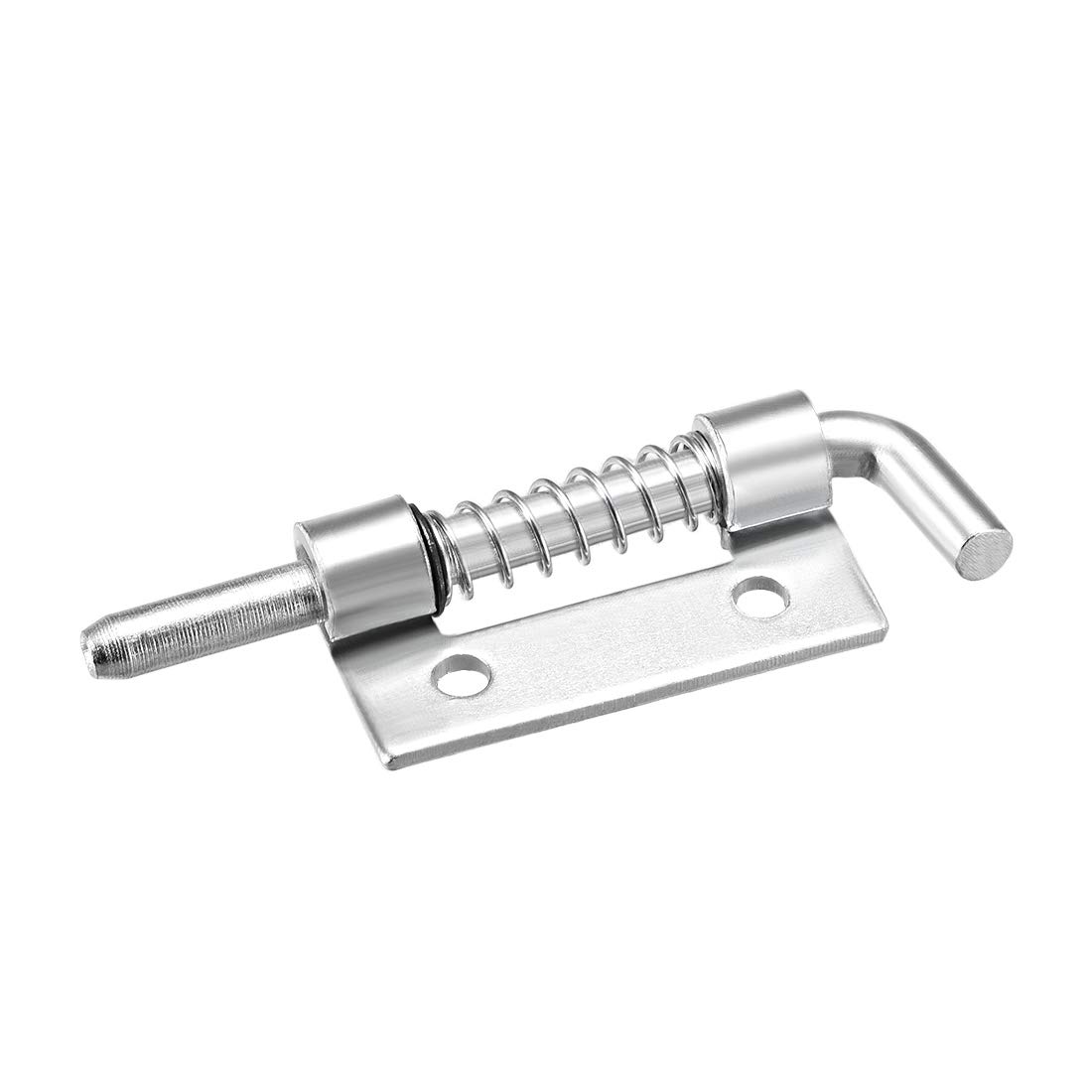 sourcing map Spring Latch, 2.2 Inch Left-Handed Zinc Plated Barrel Bolt Lock for Cabinet Door, 10 Pcs