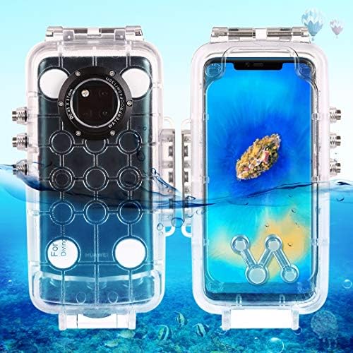 Hard Case Hard Cases HAWEEL 40m/130ft Waterproof Diving Housing Photo Video Taking Underwater Cover Case for Huawei Mate 20 Pro (Transparent) (Color : Transparent)