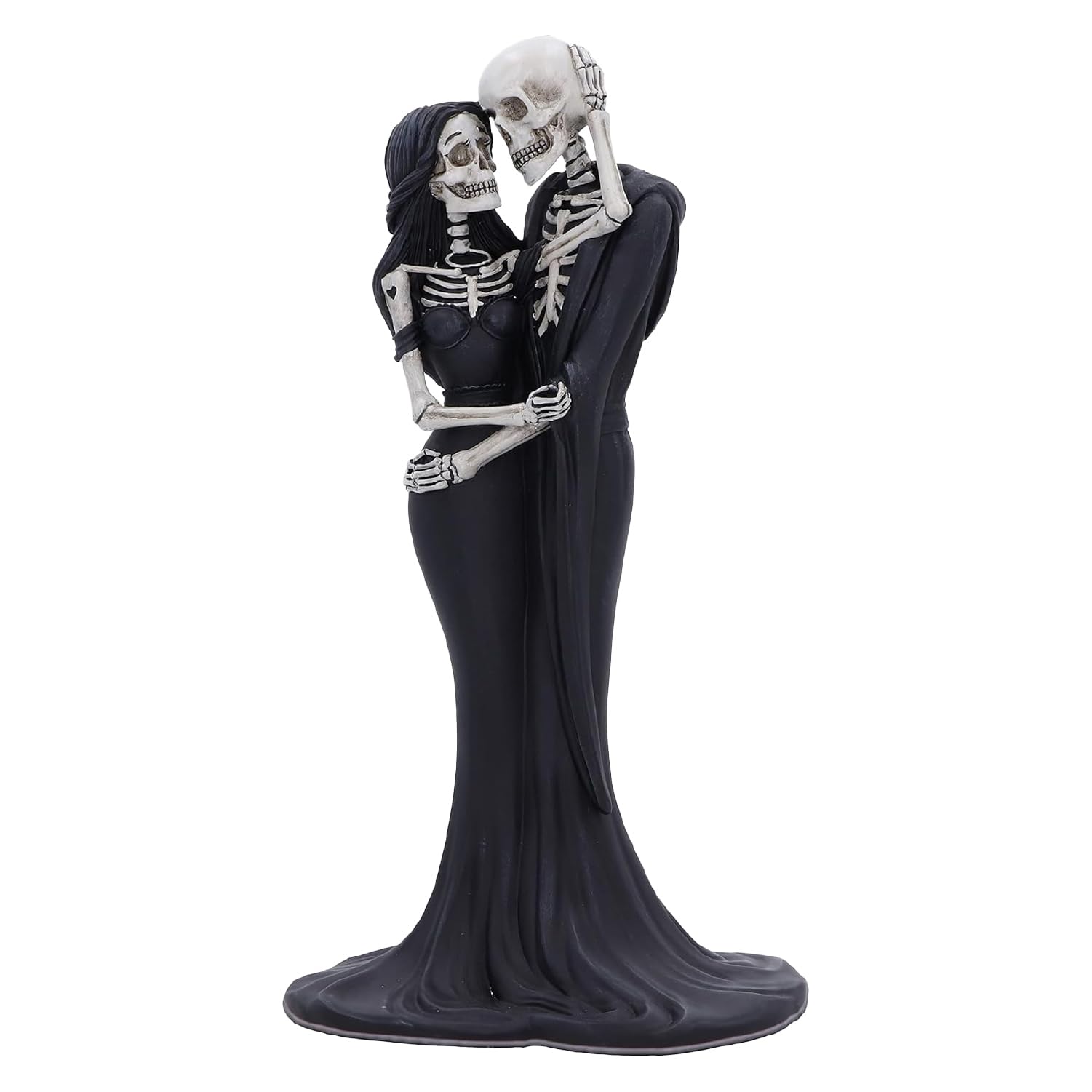 Nemesis Now Eternal Embrace 24cm, Resin, Gothic Wedding Giftware, Skeleton Hug Figurine, Cast in the Finest Resin, Hand-Painted, Black and White