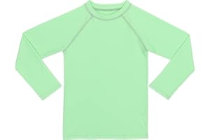 KAKU NANU Long Sleeve Rash Guard Boy Kids UPF 50+ Swim Shirts