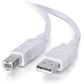 Cables To Go 13401 USB 2.0 A Male to B Male Cable, White (15 Feet)