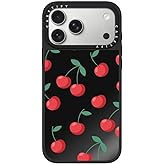 CASETiFY Mirror iPhone 17 Pro Max Case [Reflective/Compatible with Magsafe / 4.9 ft. 1X Military Grade Drop Protection] - Cherries - Black On Black