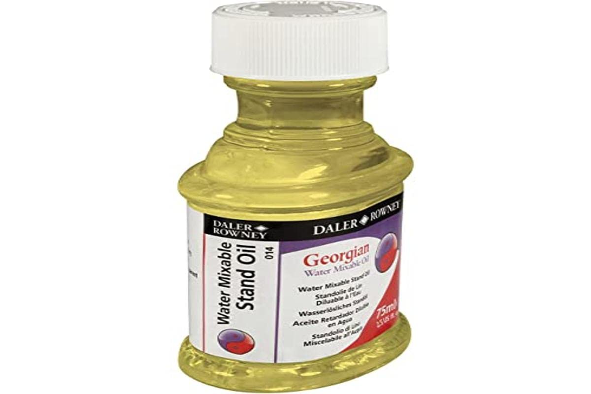 Daler-Rowney Georgian Oil Medium, Glass Jar, 2.54oz - 75 ml, Water Mixable Stand Oil