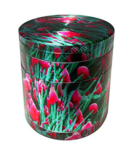 WEED UNDER MICROSCOPE EXTERIOR XL Herb Grinder. Weed Grinder. Tobacco Grinder. Pollen Catcher. Premium 4 piece 2.5x2.75". BONUS SMELL PROOF BAG. Aircraft Aluminum. Micro Herb grinder 5 Year Warranty