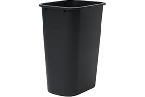 Winco PWR-41K Waste Basket, 10 Gallon, Black