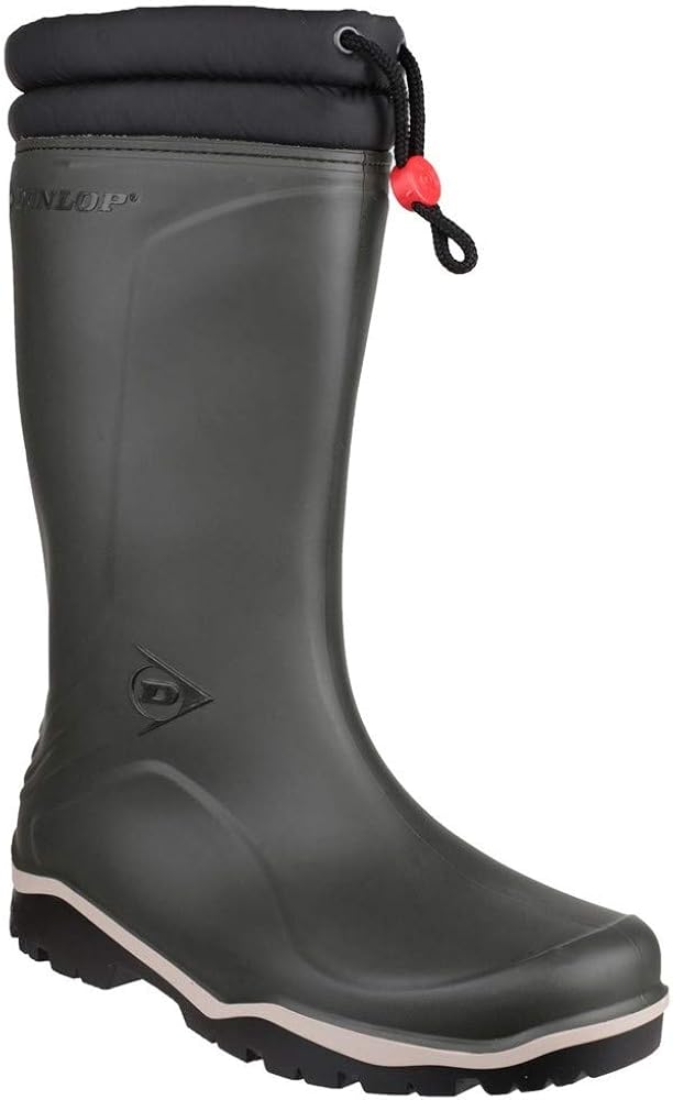 Ladies Womens Dunlop Blizzard Waterproof Wellington Boots Green Toggle